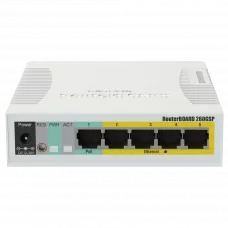 MikroTik RB260GSP (CSS106-1G-4P-1S) 5-портовий гігабітний керований PoE комутатор